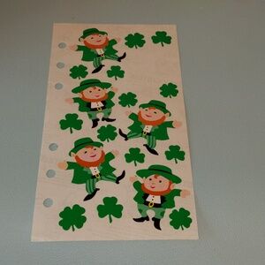 Stickopotamus Binder Stickers Shamrocks Leprechaun Dancing St. Patrick's Day